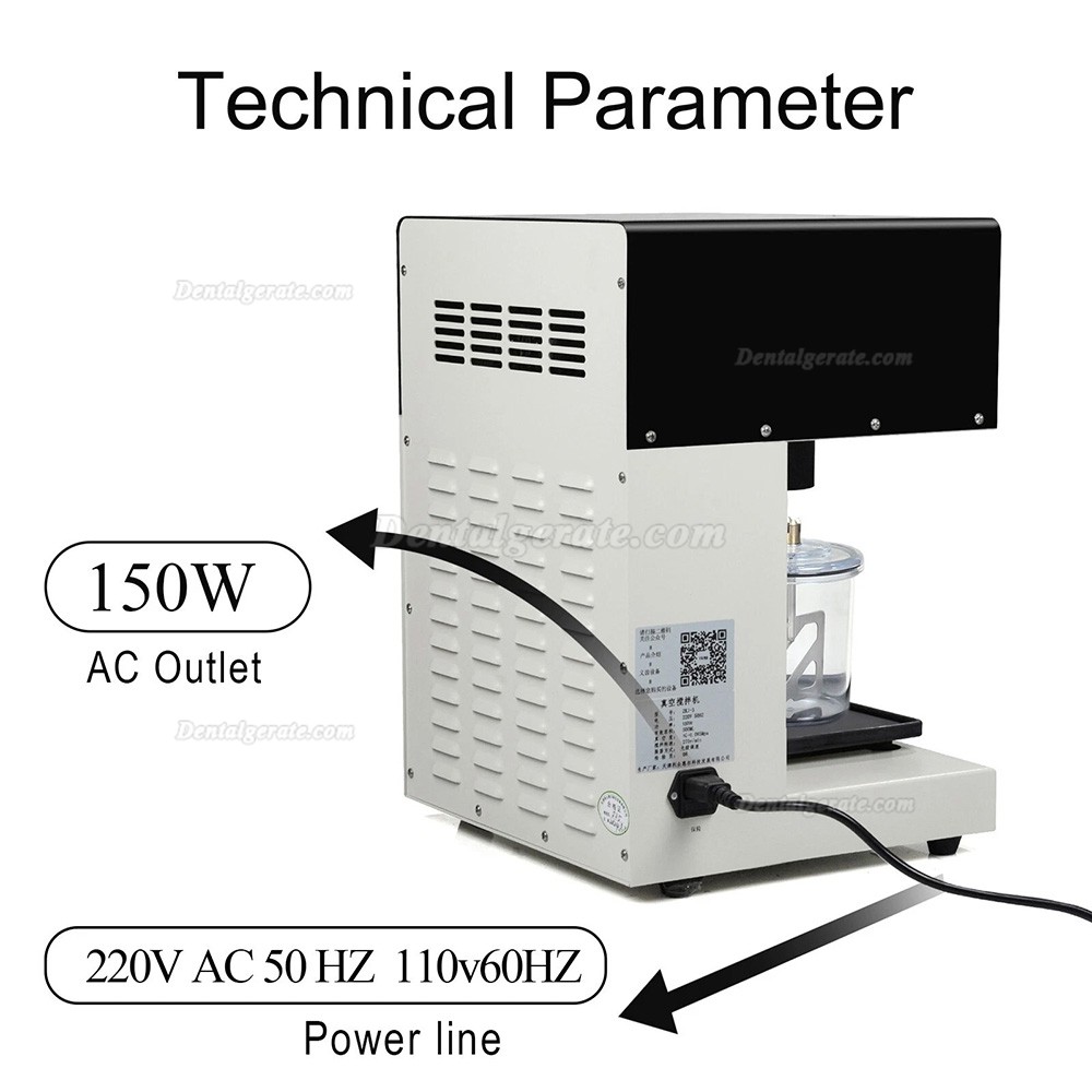 Dentallabor Vakuummischer Mischmaschine ZJK-3 mit eingebauter Vakuumpumpe, stufenlos einstellbare Mischmaschine
